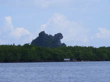 オリジナルラフティングツアー　変った形の島